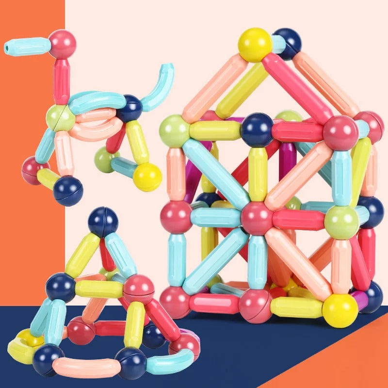 MagnetCraft - Pädagogisches Bauspiel mit magnetischen Stäben und Bällen